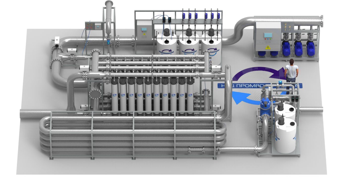 Установка ультрафильтрации ПРОМВОДОЧИСТКА ПВО-UF-125 Опреснители